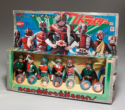 ポピー 仮面ライダーデラックスセット せいぞろい7人ライダー ソフビ