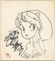 わたなべひろし 直筆カラー色紙「魔法のプリンセスミンキーモモ」