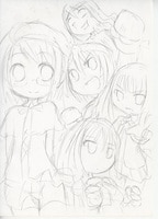 4062] 古澤純也 直筆カラー イラスト(主線コピー)「ドラゴンズヘヴン」