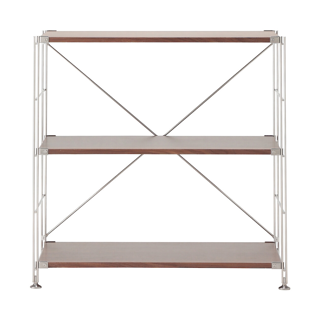 無印良品 ステンレスユニットシェルフ・ウォールナット材棚セット