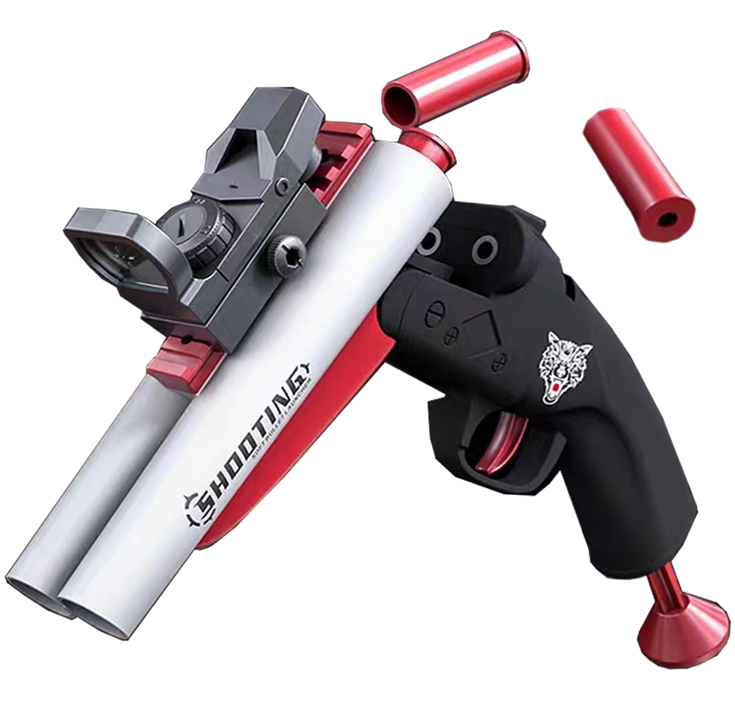 ショットガン風おもちゃ銃， ナーフ シリーズ ソフト弾 ，二連射上下二