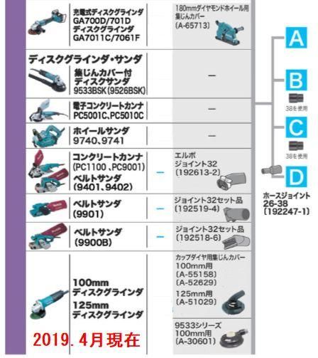 マキタ 集塵機接続用 ホースジョイント26-38 192247-1 - マキタ