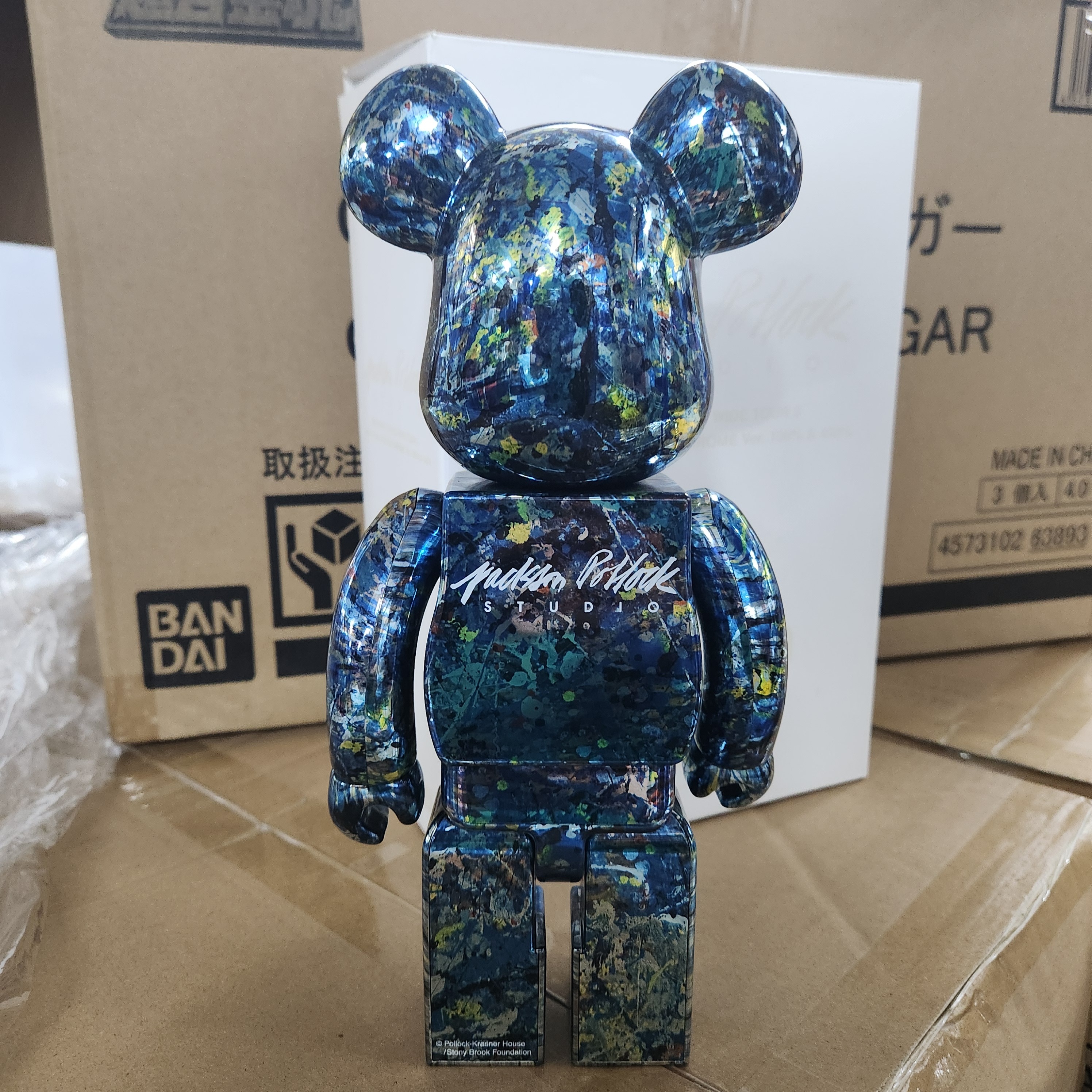 95% New) Bearbrick Jackson Pollock Studio 100% & 400%