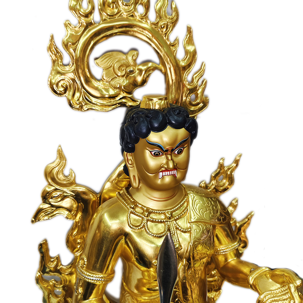 不動明王{銅按金}佛像47公分【十方】121669