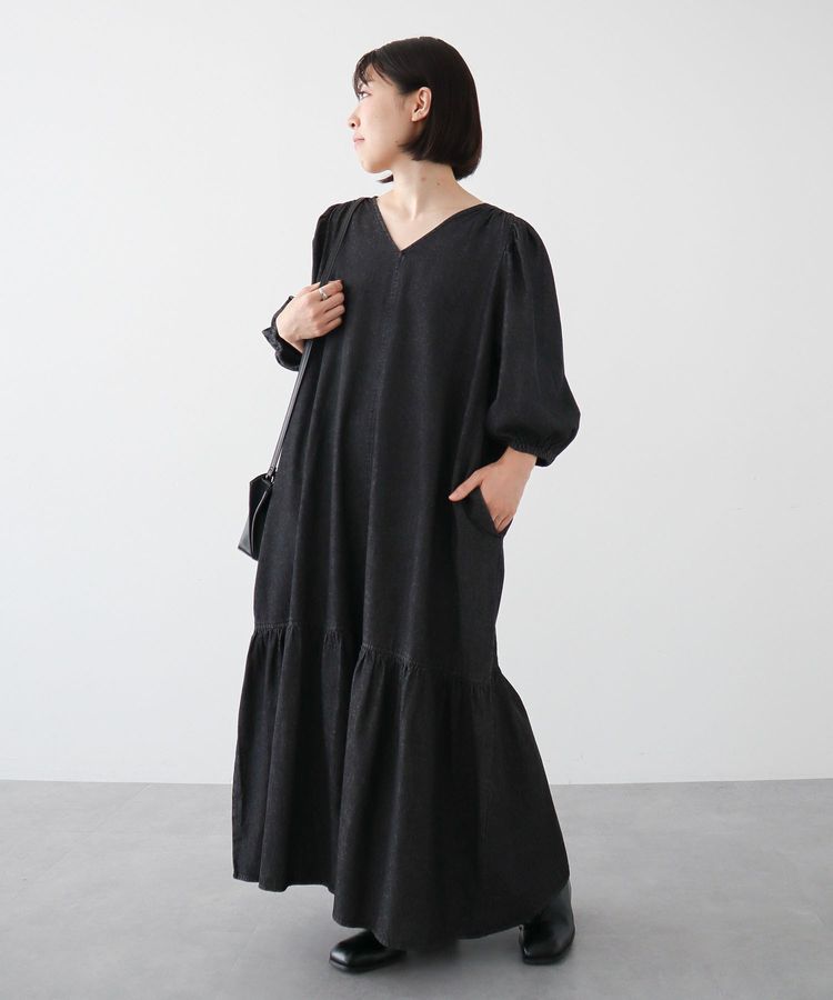 SUGAR SPOON デニムVネックワンピース/Green Parks（グリーン パークス