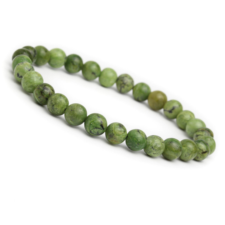 ドラゴンアイ（グリーンオパール）6mm シンプルブレスレット｜天然石