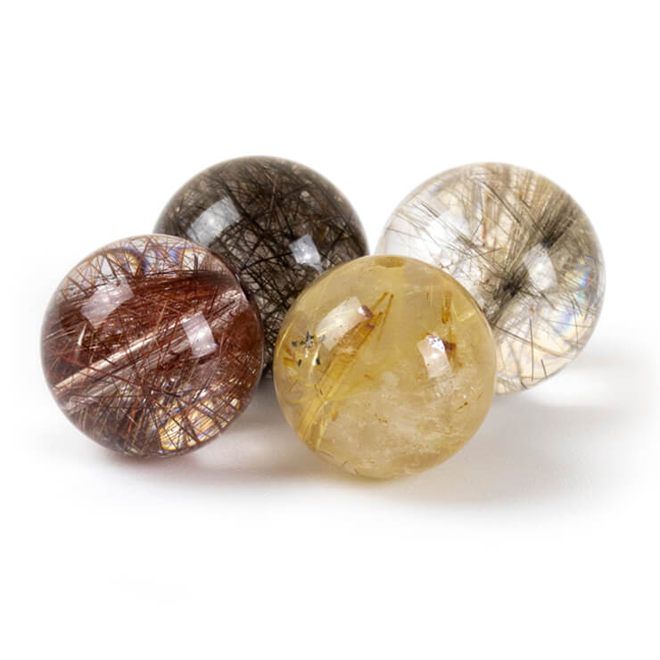 パック】ルチルクォーツ 4カラーセット（各1粒）｜天然石