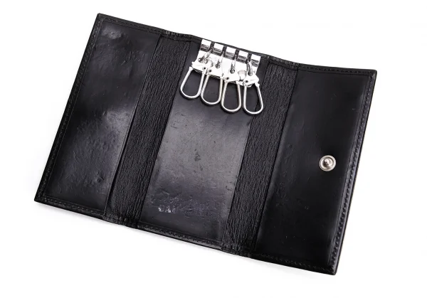 ジャンポールゴルチエJean Paul GAULTIER メタルプレートキーケース 黒