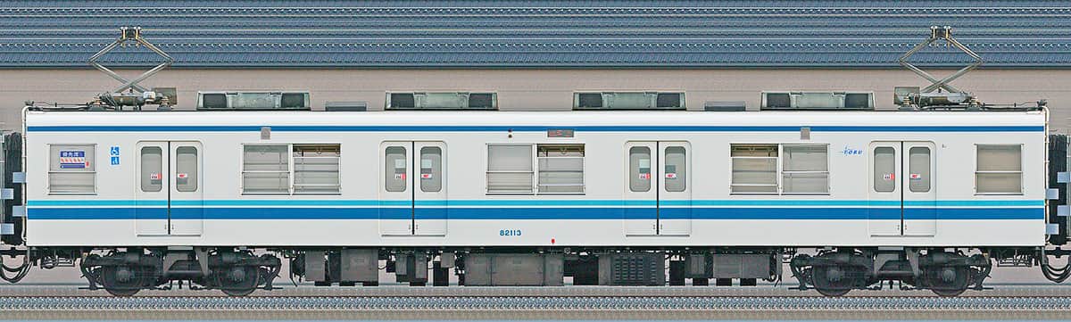 東武8000系モハ82113の側面写真｜RailFile.jp｜鉄道車両サイドビューの図鑑