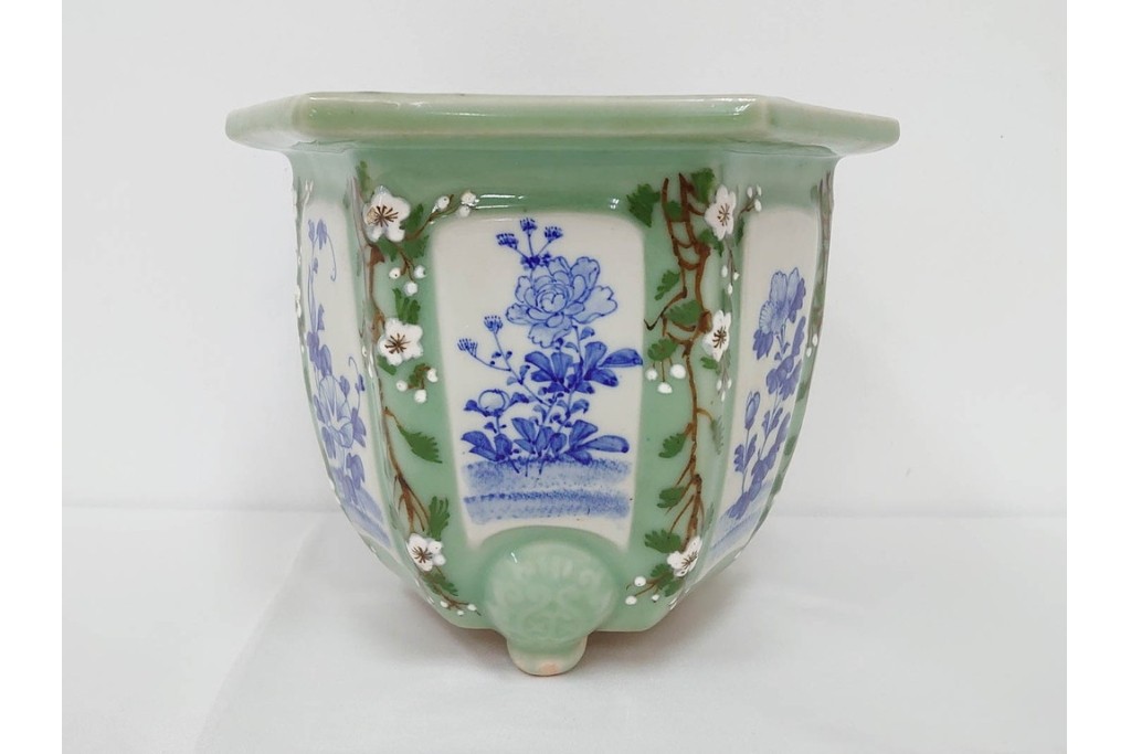 公式】アンティーク家具ラフジュ工房商品詳細ページ尾張瀬戸焼 青磁 染