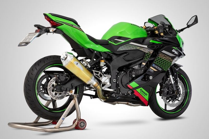 新製品】Ninja ZX-25R用ゴールドマフラーなどK-FACTORYから登場！存在