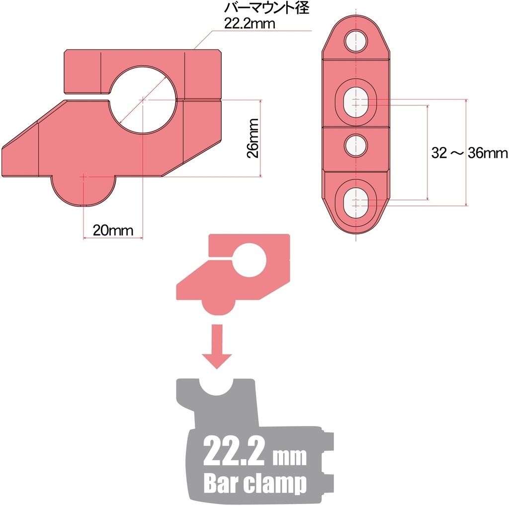Webike | ZETA ジータ バーライズキット(F4621) | ハンドルポスト