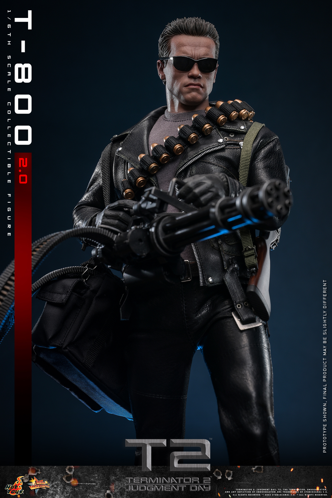 HOT TOYS《魔鬼終結者2》T-800（2.0）1/6比例收藏人偶藏散彈槍的玫瑰花