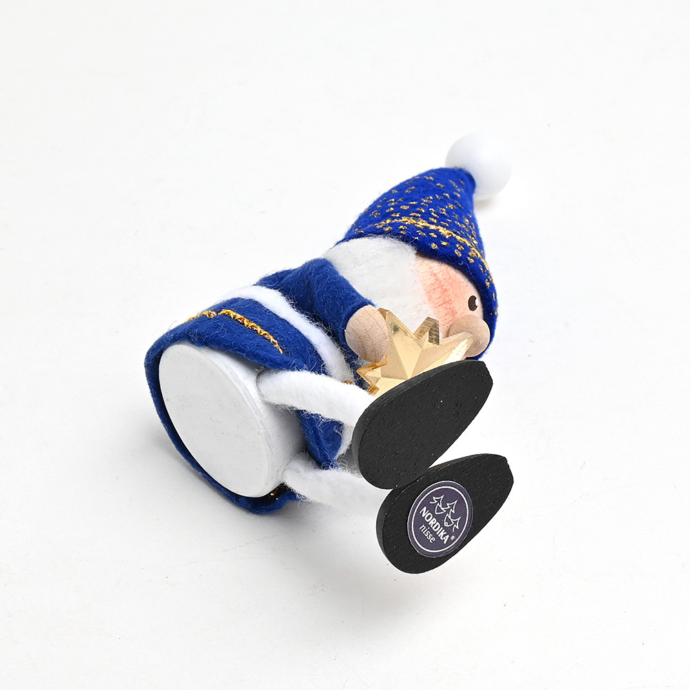 ☆te-nori限定＞ノルディカニッセ キラキラ星を抱えたサンタ（青