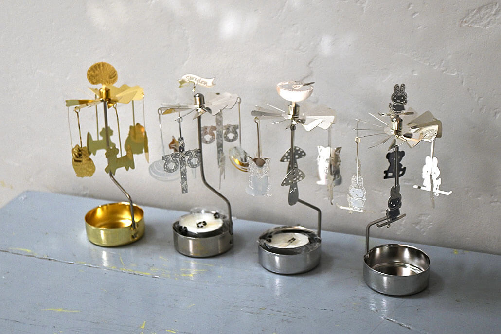 ロータリーキャンドルホルダー フォックスアンドサンタ (ロータリー