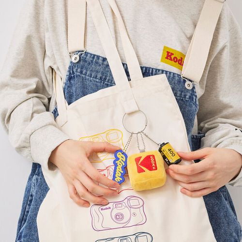 KODAK】チャーム付きトートバッグ（キナリ/バッグ/バッグ・ポーチ