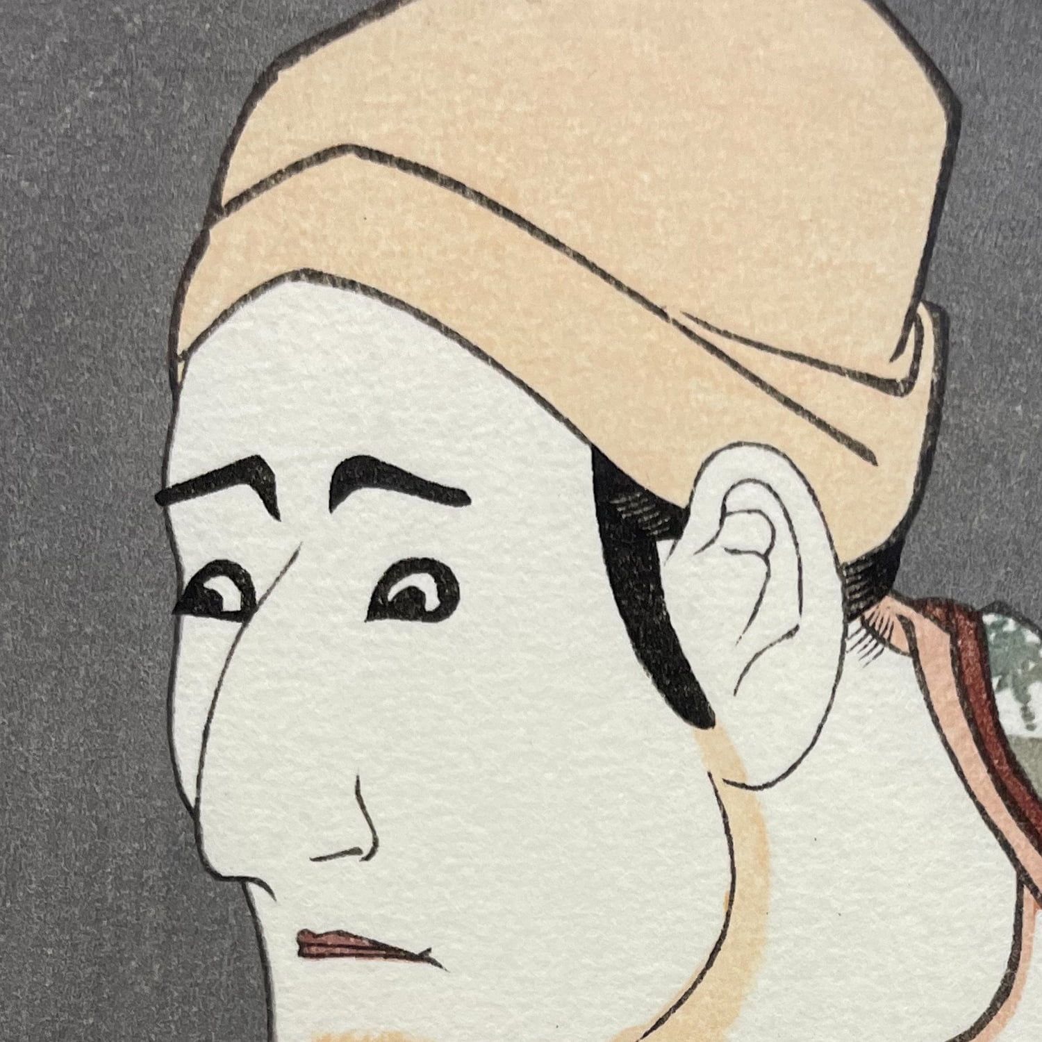 東洲斎写楽「八代目森田勘弥の駕籠駕籠舁鶯の次郎作」小型・ミニ浮世絵