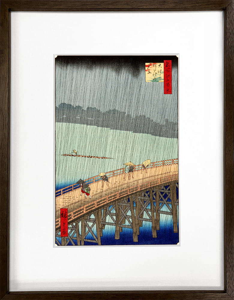 歌川広重「名所江戸百景 大はしあたけの夕立」浮世絵木版画｜浮世絵工房