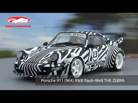 Solido 1:18 Porsche 911 (964) RWB Rauh-Welt THE ZEBRA 2022 white