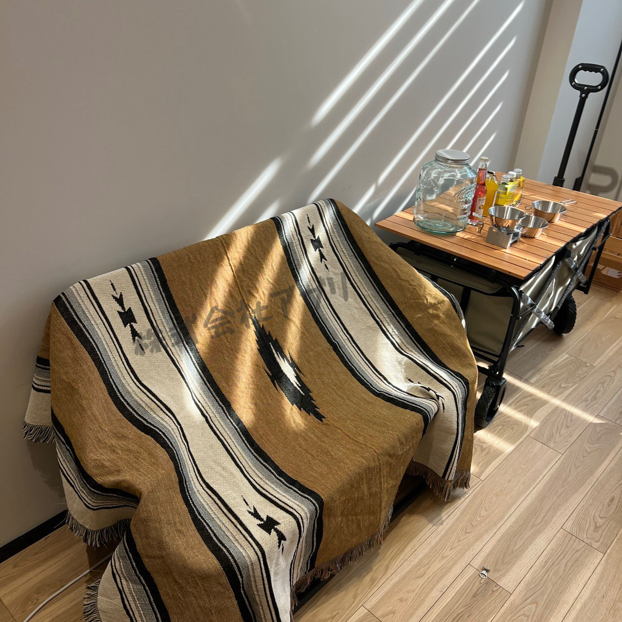 ラグ ネイティブ柄 ラグマット アウトドア ブランケット オルテガ