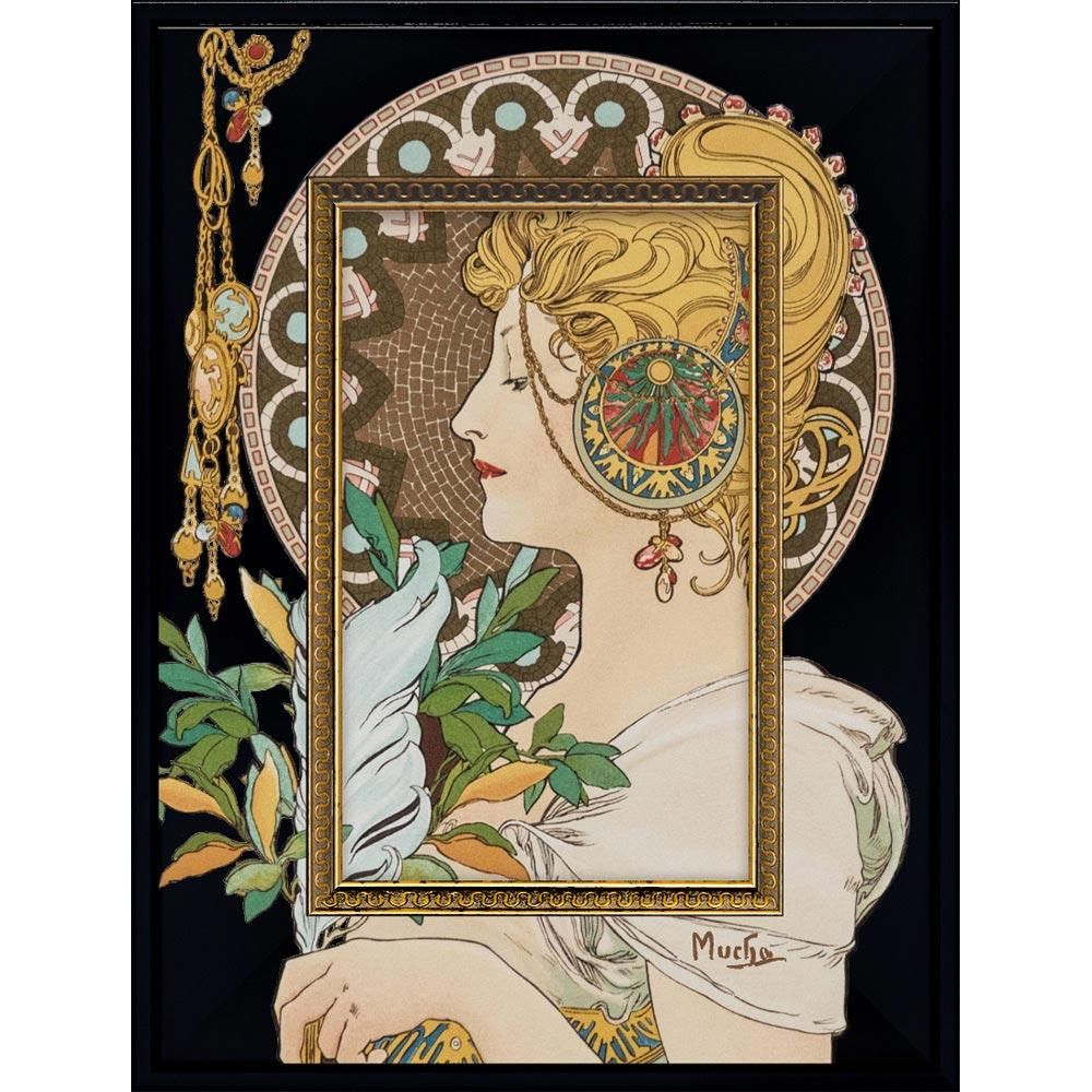 芝田キク、花の訪問者、希少画集画、新品高級額・額装付、状態良好