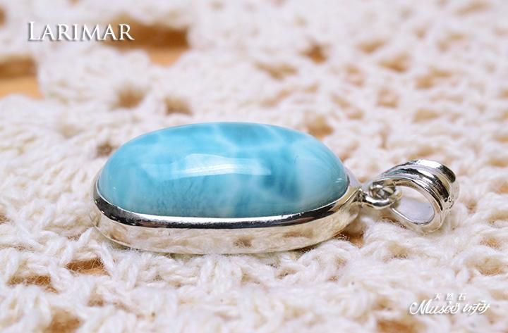 最高品質 ラリマーペンダントトップ一点物 シルバー925製