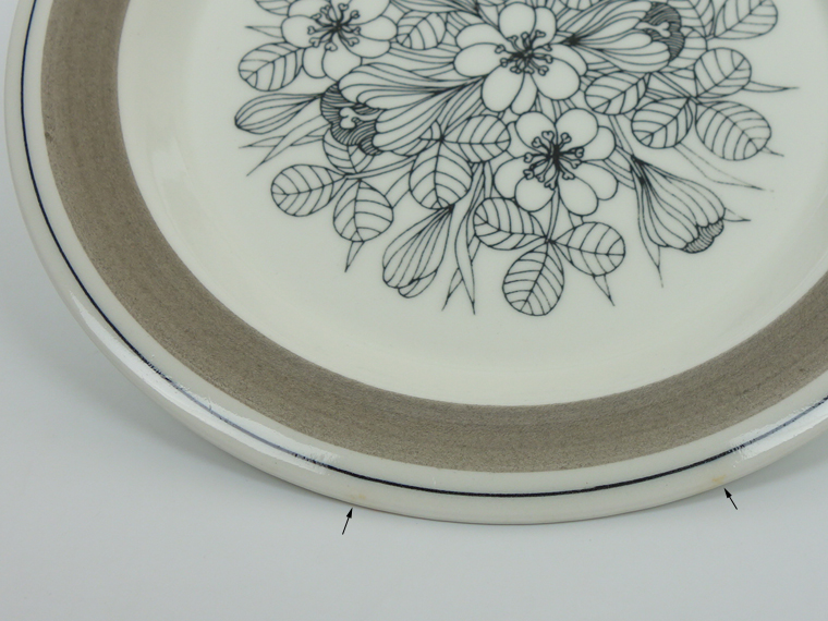 ARABIA/アラビア Krokus/クロッカス グレーリム プレート17cm 001|北欧