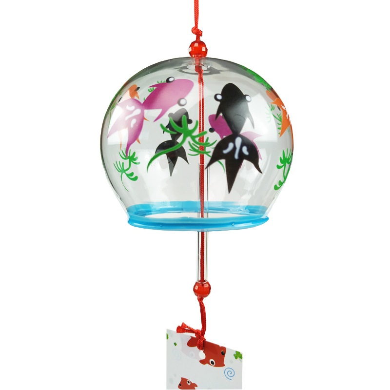 日本の風鈴 面白い 金魚風鈴 手作り ガラス風鈴 風鈴 飾り物 ウィンド