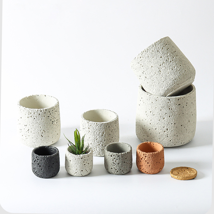 屋内植物用 溶岩石スタイル 植木鉢 排水穴付き 多肉植物鉢植えおしゃれ