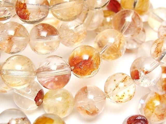 動画】オーロラクォーツ ラウンド10mm 1連(ブレス) - 天然石ビーズ
