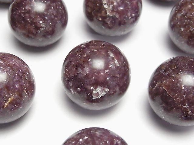 レピドライト スフィア・ラウンド30mm 1個｜天然石ビーズの卸問屋