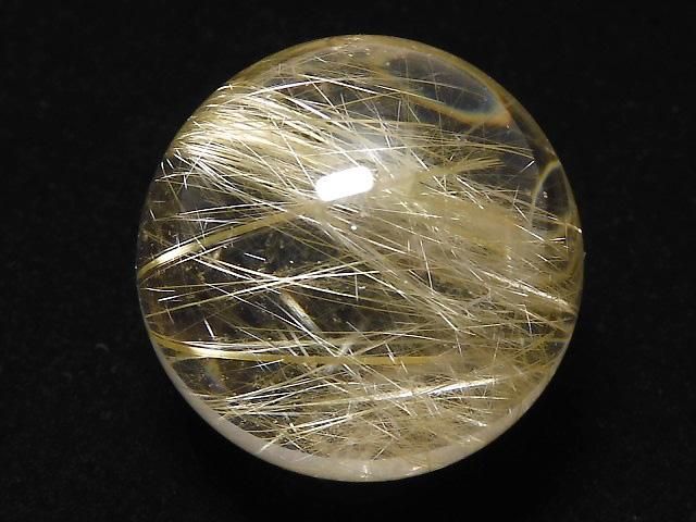 動画】【1点もの】ルチルクォーツAAA- スフィア・ラウンド19.5mm 1個