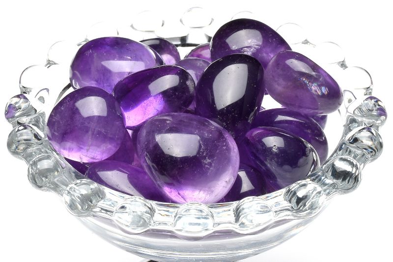 アメジストタンブル 100g 浄化用 インテリア用 さざれ石 _R5559-3