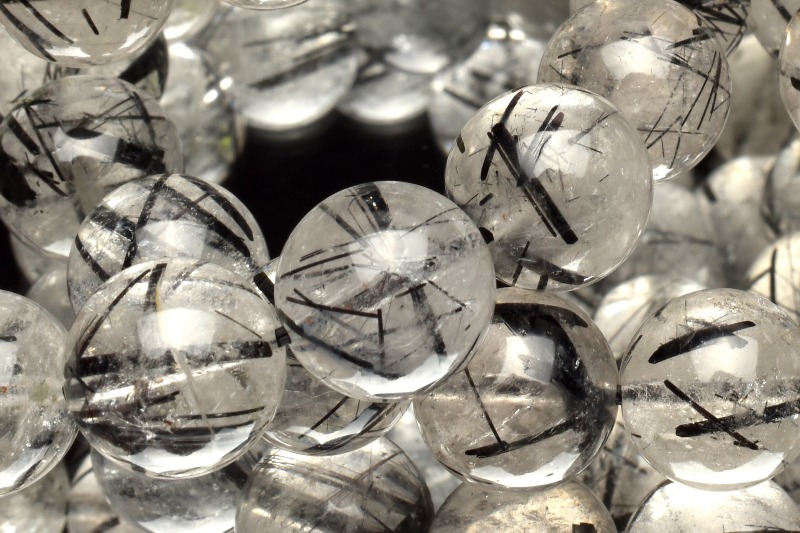 たっぷり内包 ブラックトルマリンインクォーツ 11.5mm ブレスレット 1