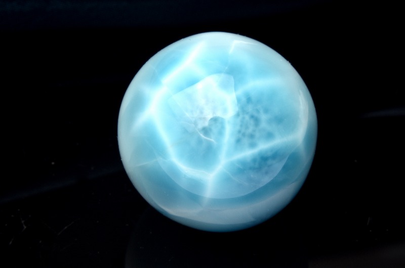 1点物】AAA☆カリブ海の宝石 ラリマー 25.5mm 丸玉(台座付き