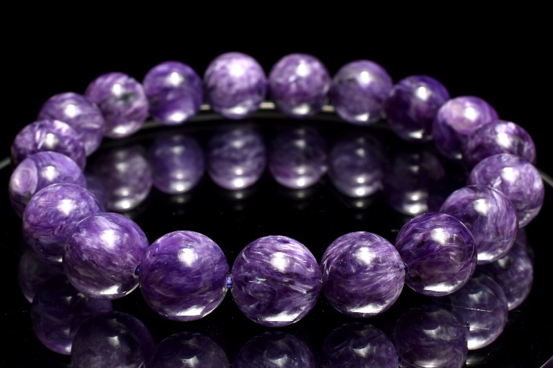 1点物】AAAA高発色☆癒やしの石 チャロアイト 10mm ブレスレット