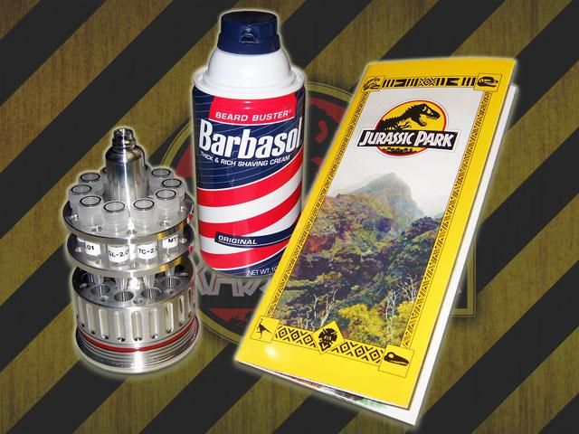 ジュラシックパーク/バーバソル・シェービング・クリーム缶/DNA容器