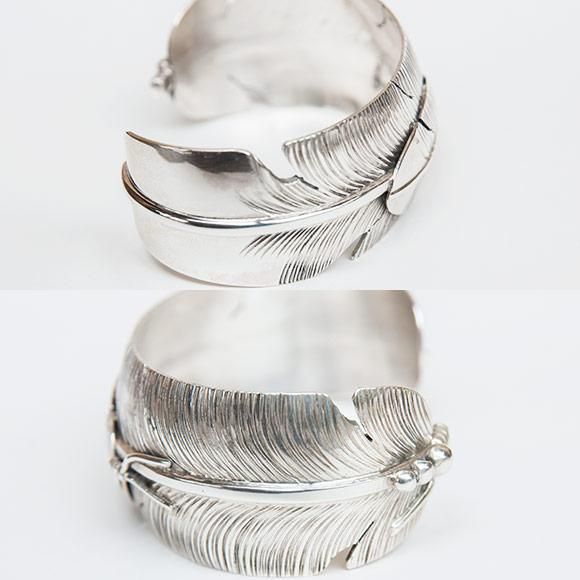 インディアンジュエリー ベンビゲイ フェザー バングル ターコイズ