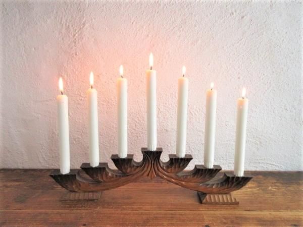 アンティーク・モデル☆木製のキャンドル・スタンド/アドベント用♪ 7