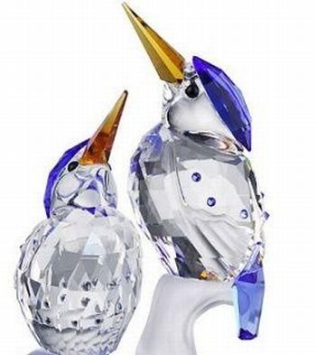 スワロフスキー鳥の、置物（パーツ外れ、パーツは全て有り