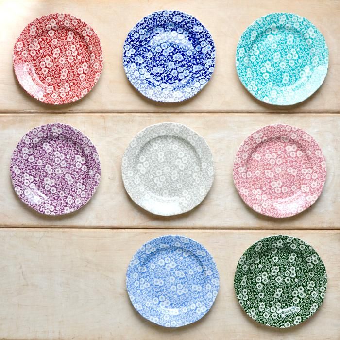 イギリス食器 Burleigh レッドキャリコ プレートM｜バーレイ正規輸入