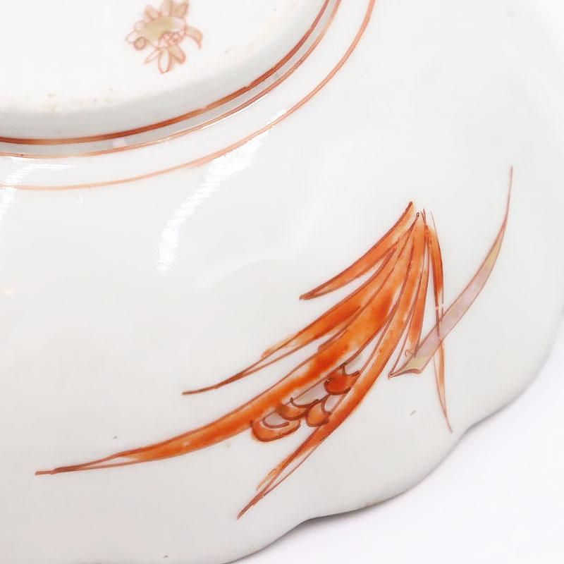 鳥モチーフ 伊万里小鉢｜直径13 高さ4.5｜明治大正アンティーク