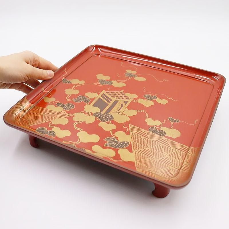 脚付き膳｜蒔絵・朱塗・螺鈿・讃岐彫など格式を添えるアンティークの高脚膳