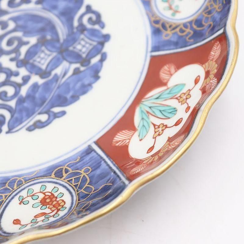 手描き 伊万里 色絵 中皿 パスタ皿 ワンプレート 七寸皿 和食器