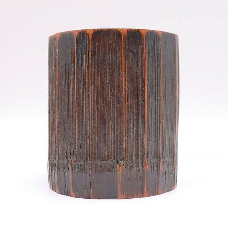 竹籠 日本製 和風 大正昭和初期 花器 幅23cm