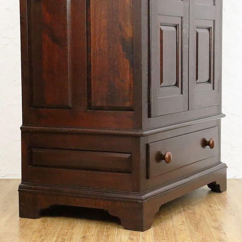 キャビネット 民芸キャビネット 大容量 ナラ材 昭和中期