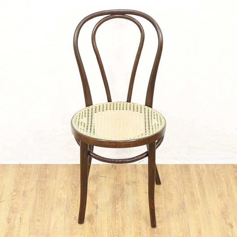 籐座面 ベントウッドチェア 昭和中期 幅41.5cm