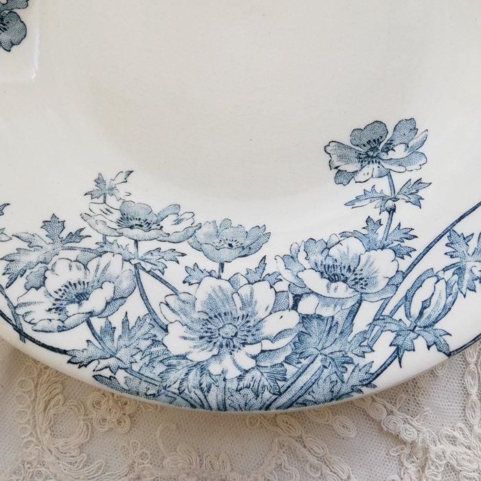 フランス GIEN ANEMONES ジアン アネモネ スーププレート 深皿 A