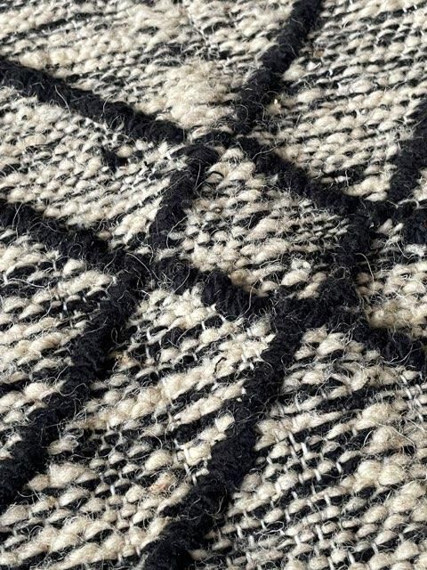 モロッコラグ「ZANAFIキリムキャメル」ブジャァッド産 ウール手織りラグ