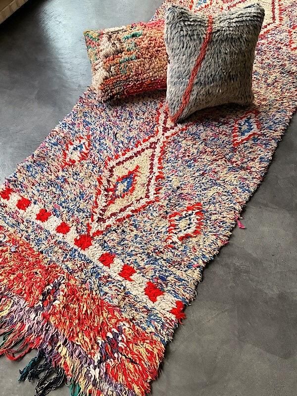 BOUCHEROUITE | モロッコラグ 一点もの | オレンジ＆ベージュ ボシャル